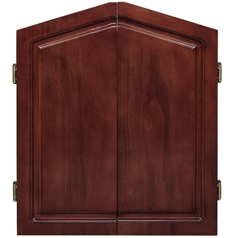 Wooden Dartboard Cabinet - Brown/Red
