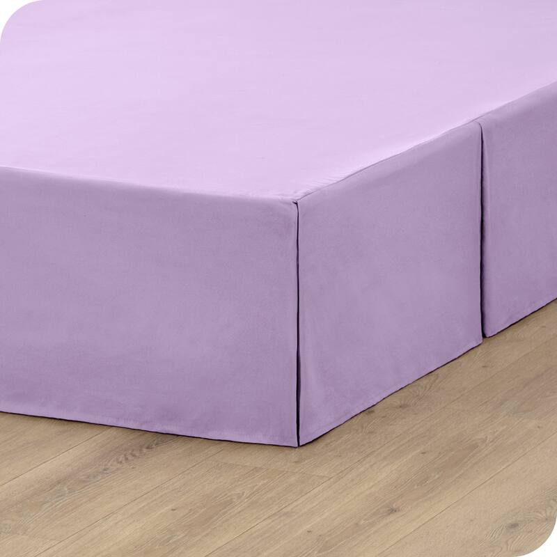 Bare Home Pleated Bed Skirt - 15-Inch Tailored Drop Easy Fit