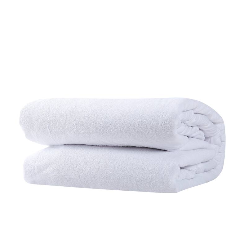 London Fog Premium Waterproof Hypoallergenic Mattress Protector - White - Queen