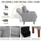 preview thumbnail 42 of 59, Adjustable Backrest Lounge Accent Chair Set with Storage Ottoman
