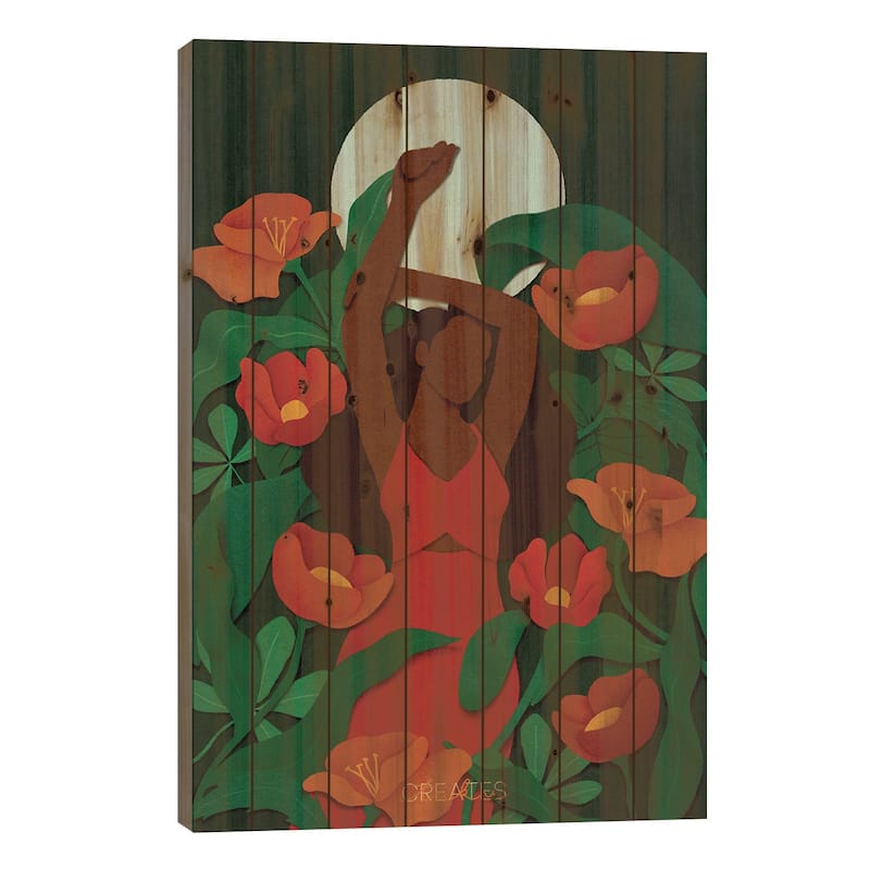 Found Freedom 'Deep' Print On Wood by Taku Creates - Multi-Color - 40x26x1.5
