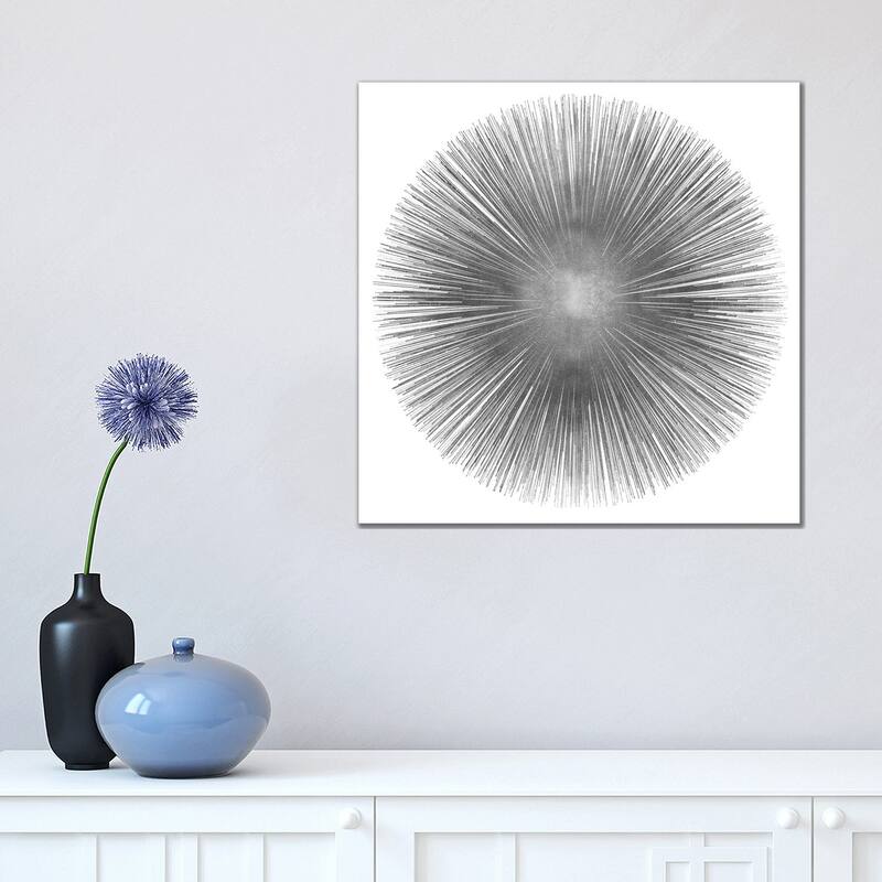 iCanvas "Silver Sunburst I" by Abby Young Canvas Print