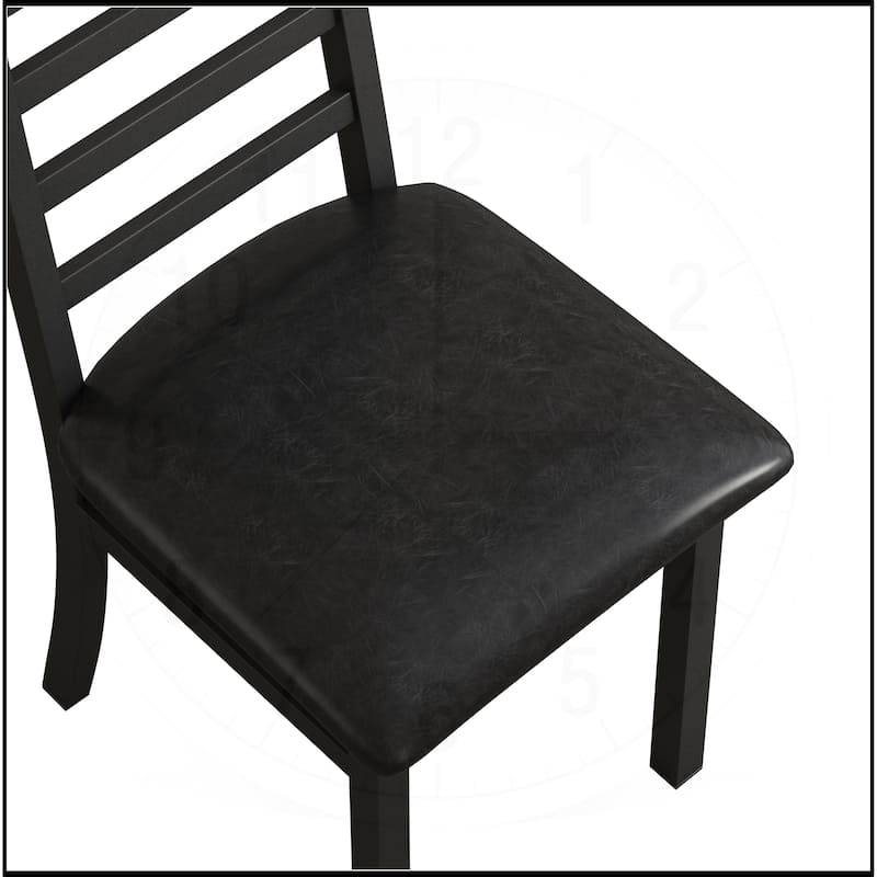 High Back Armless Metal Dining Chairs Set