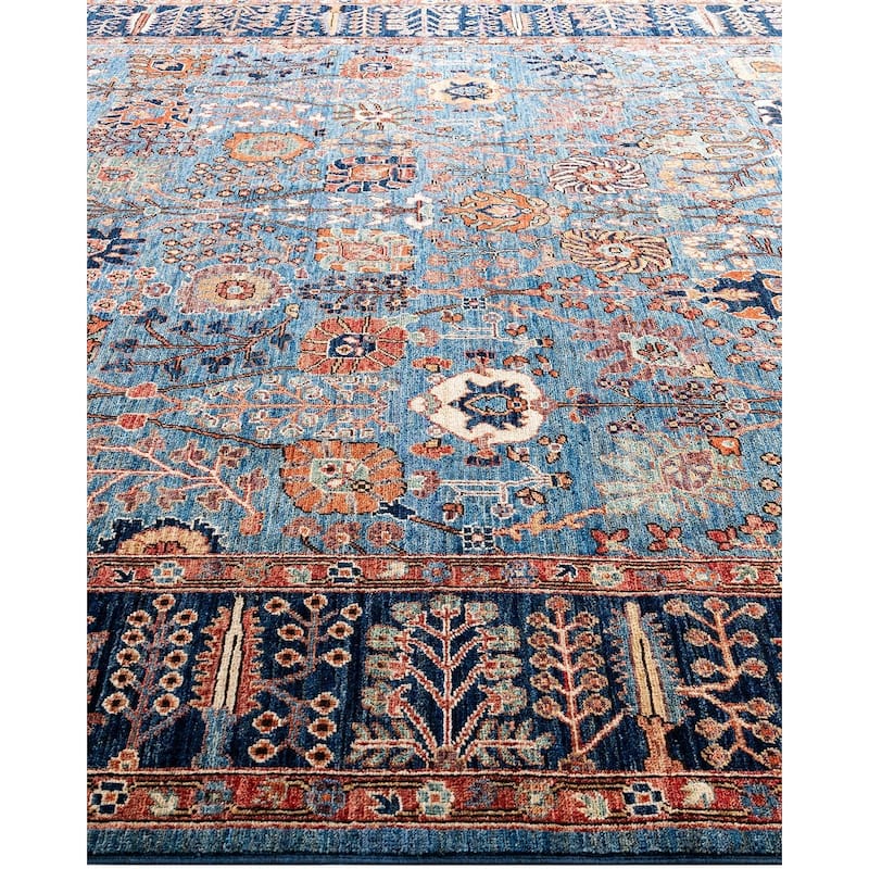 Serapi One-of-a-Kind Hand-Knotted Area Rug - Light Blue, 8' 1" x 9' 10" - 8' 1" x 9' 10"