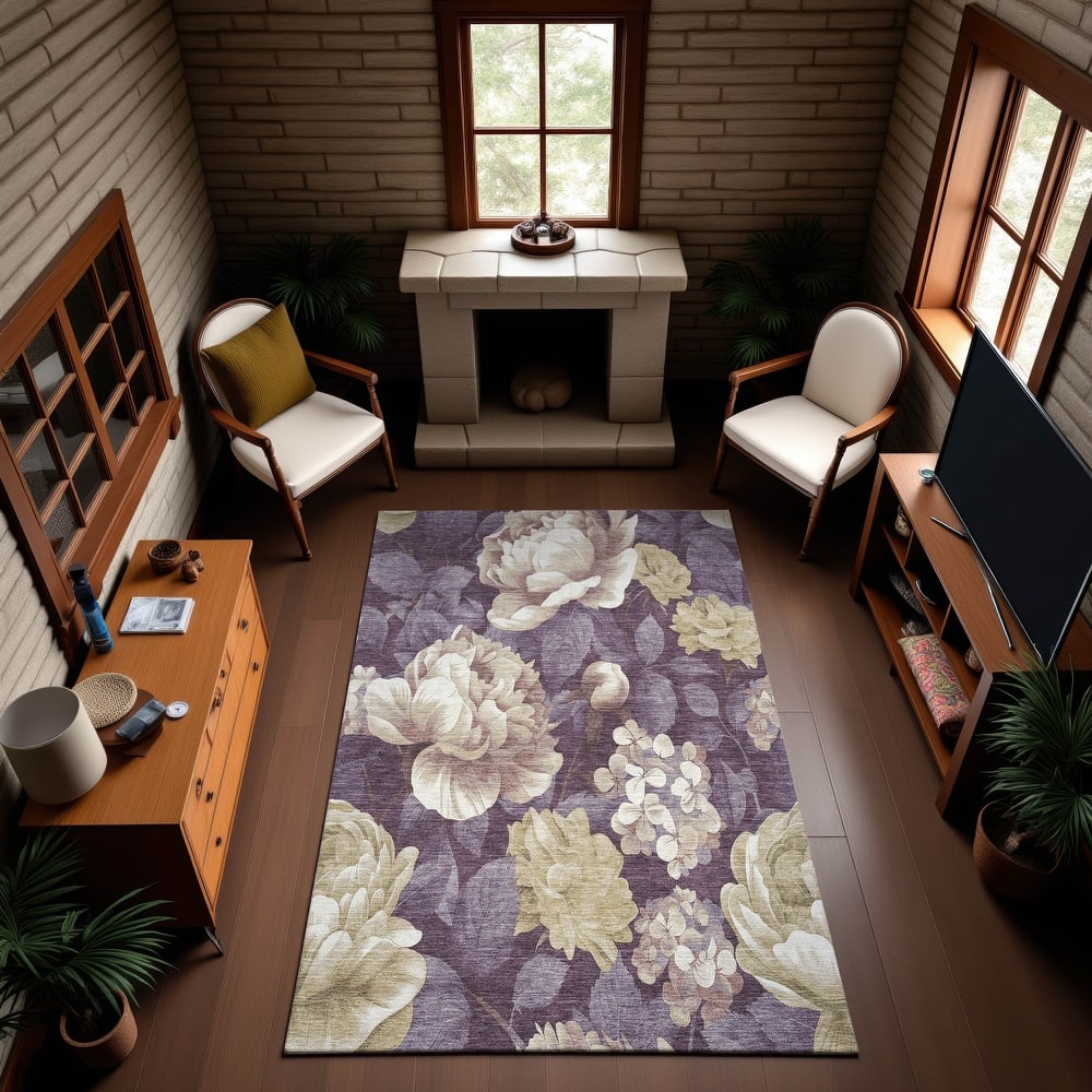 Premium Washable Super Soft Floral Mayfield Rug