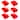 Mepra Polycarbonate Bowl - 6 Pieces - Red