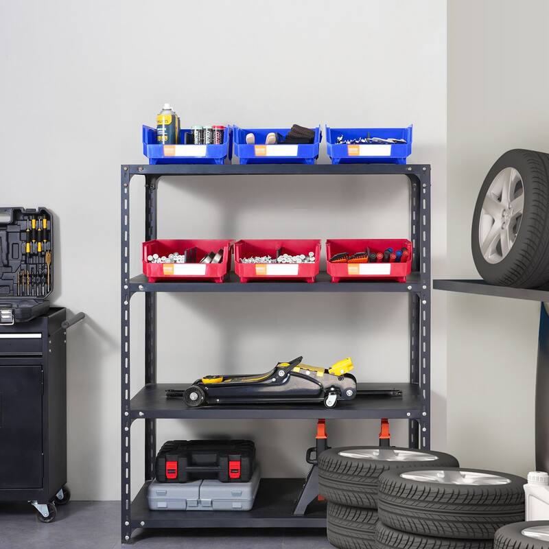 Stackable Storage Bins with Labels, Containers for Closet and Pantry Organization