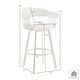 preview thumbnail 2 of 12, Chelsea Modern Swivel Bar Stool, Upholstered Counter Height Chair with Metal Frame