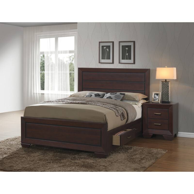 Ridgeview Dark Cocoa Platform Storage Bed
