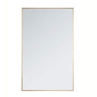 Elegant Lighting Eternity 30" x 48" Rectangular Beveled Metal Framed