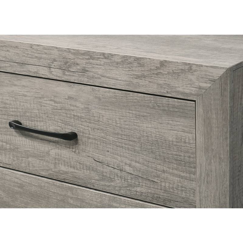 1pc Contemporary Two-Drawers Nightstand