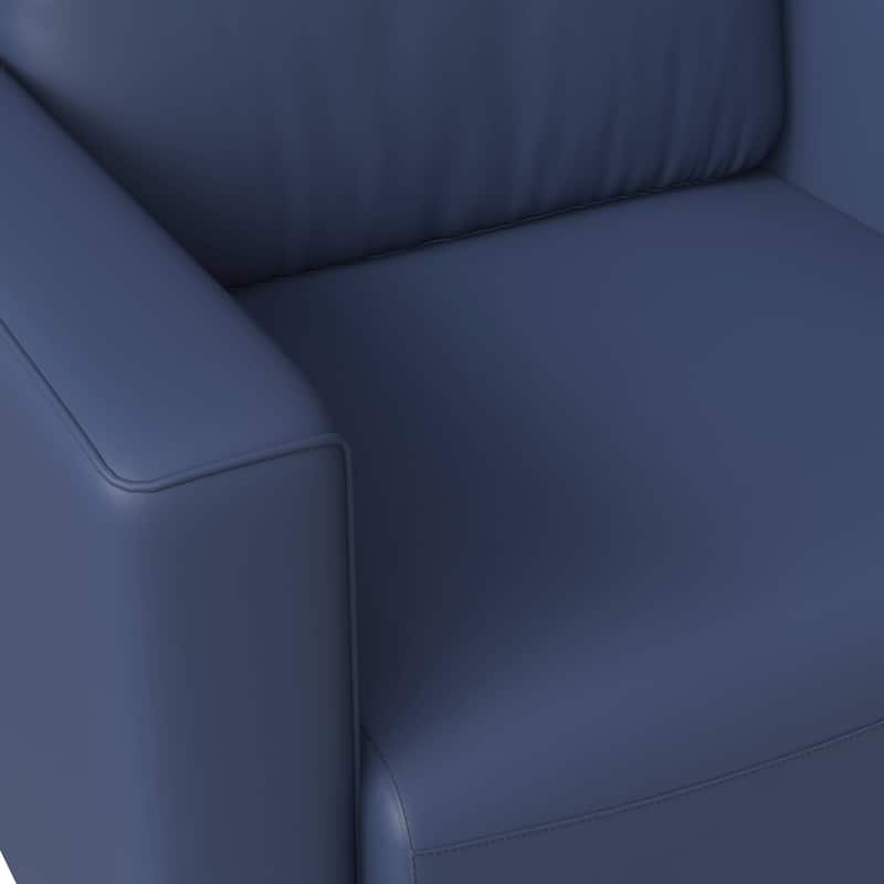 Single-Seater Sofa Modern Armchair Upholstered Vegan Leather with Metal Legs Removable Cushions Inno Series by LeisureMod