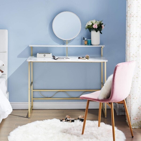 ivinta Makeup Vanity Desk with Removable Mirror Dressing Table for Bedroom 41.3 L x 18.9 W x 54.1 H On Sale Bed Bath Beyond 41693347