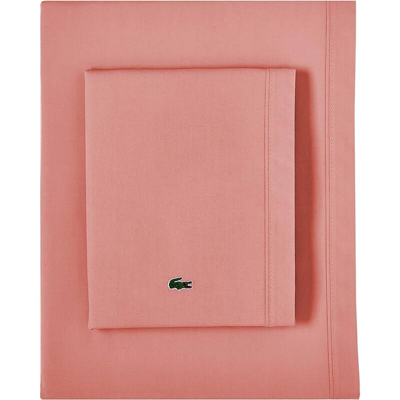 Lacoste Percale Cotton 2-Piece Pillowcase Set