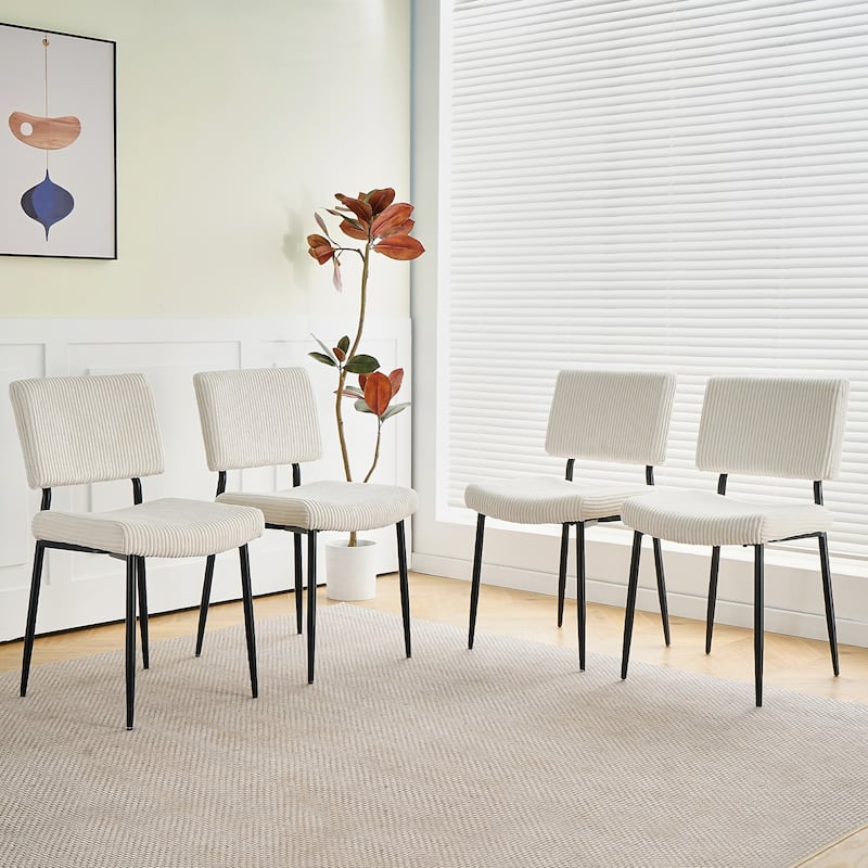 Dining Chair with Metal Legs(Set Of 4)