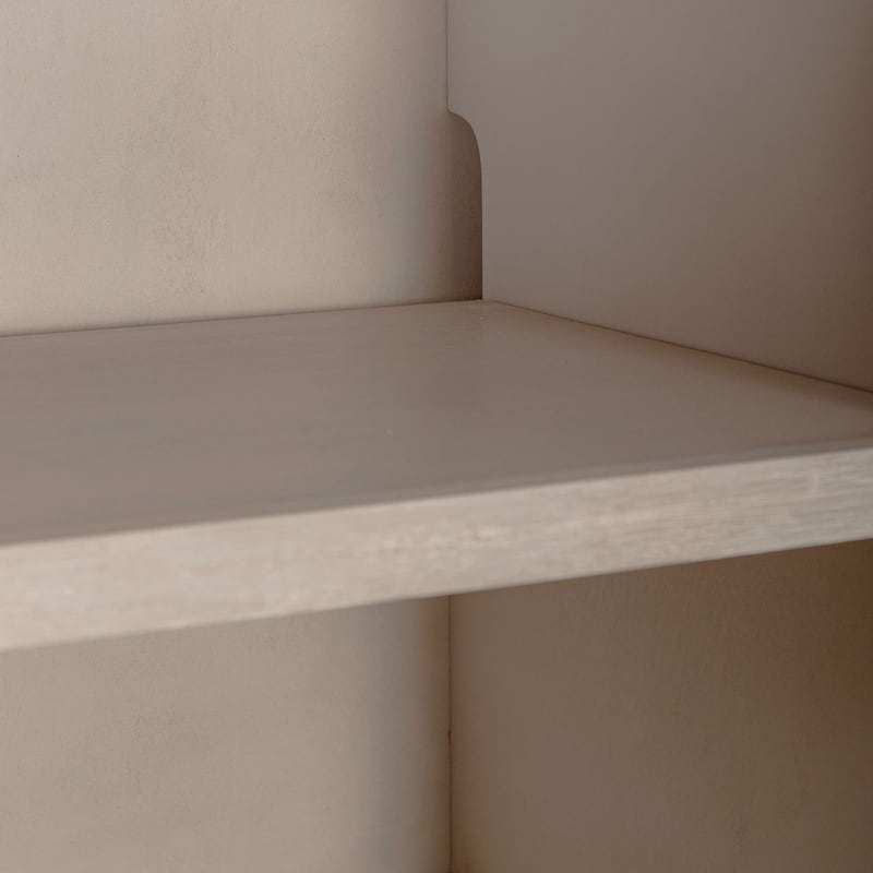 Kinsley Washed Taupe 4 Door Accent Cabinet