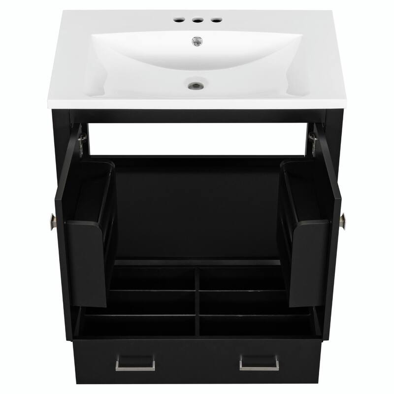 30" Bathroom Vanity with Single Sink, Combo Cabinet, 2 Doors, 1 Drawer