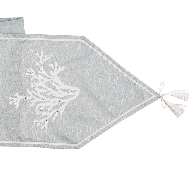 13" x 72" Seafoam Blue Coral Table Runner - 13" x 72"