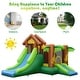 preview thumbnail 10 of 10, Costway Inflatable Jungle Bounce House Kids Dual Slide Jumping Castle