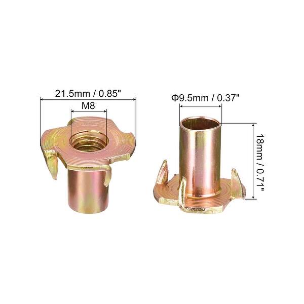 TNuts Tee Nuts, Carbon Steel Threaded Inserts for Wood Bed Bath & Beyond 35929175