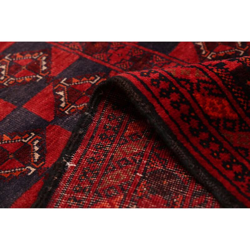 ECARPETGALLERY Hand-knotted Teimani Red Wool Rug - 3'11 x 6'3
