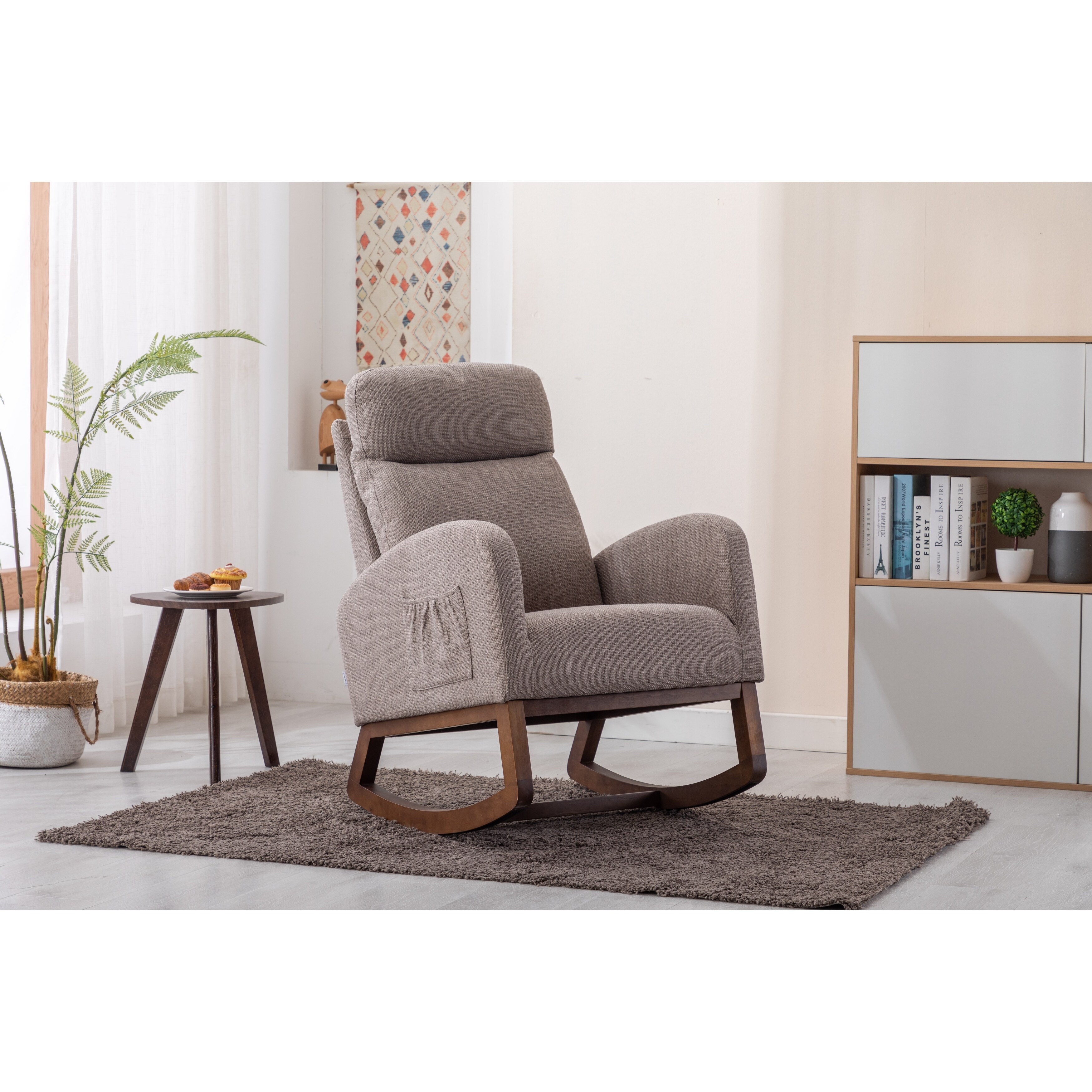 Grey modern rocking chair best sale