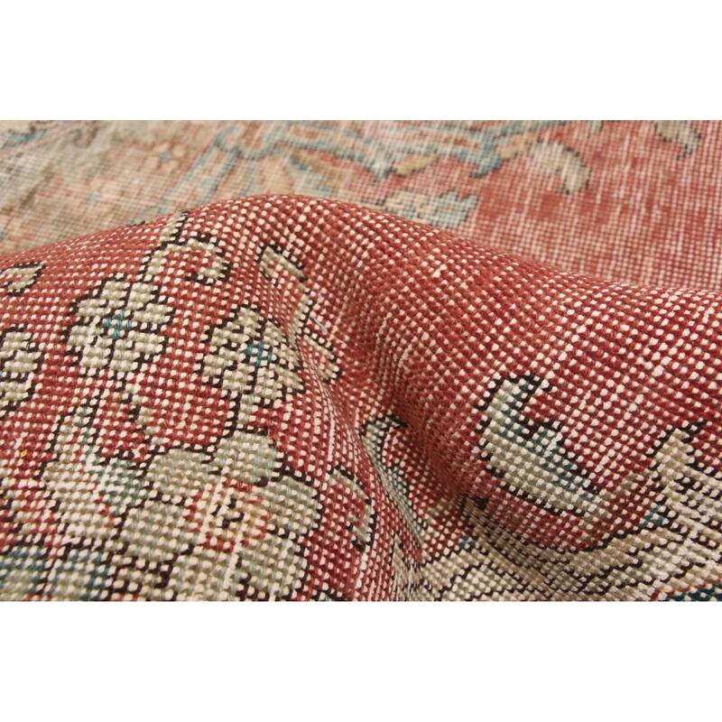 ECARPETGALLERY Hand-knotted Antalya Vintage Dark Copper Wool Rug - 6'1 x 9'2