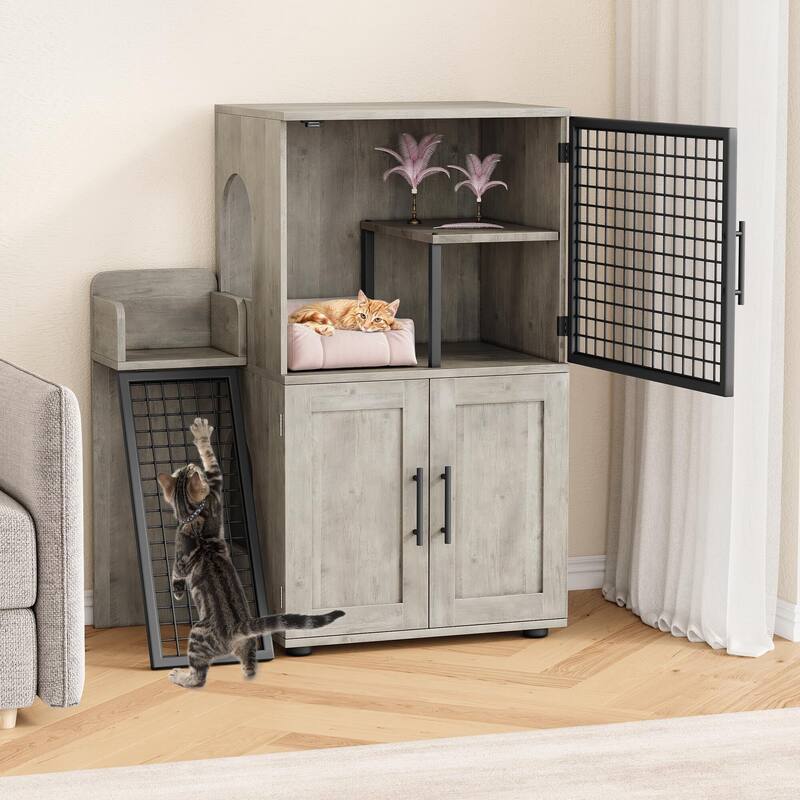 Double Layer Cat Litter Box Furniture