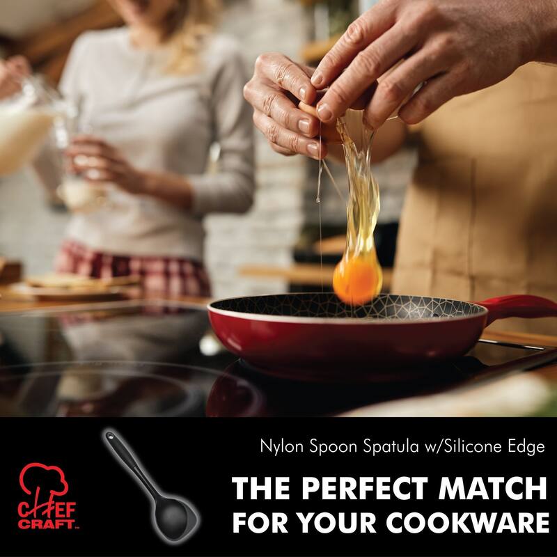 Chef Craft 13-inch Nylon Spoon Spatula with Silicone Edge