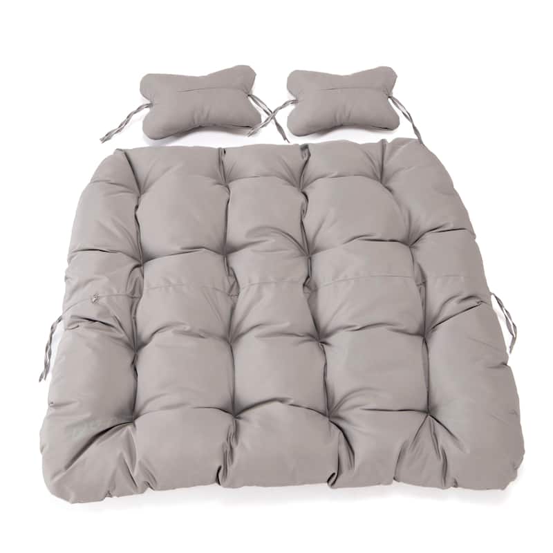 Egg Swing Chair Cushion Durable Weather Resistant Polyester Fits 2 People by LeisureMod