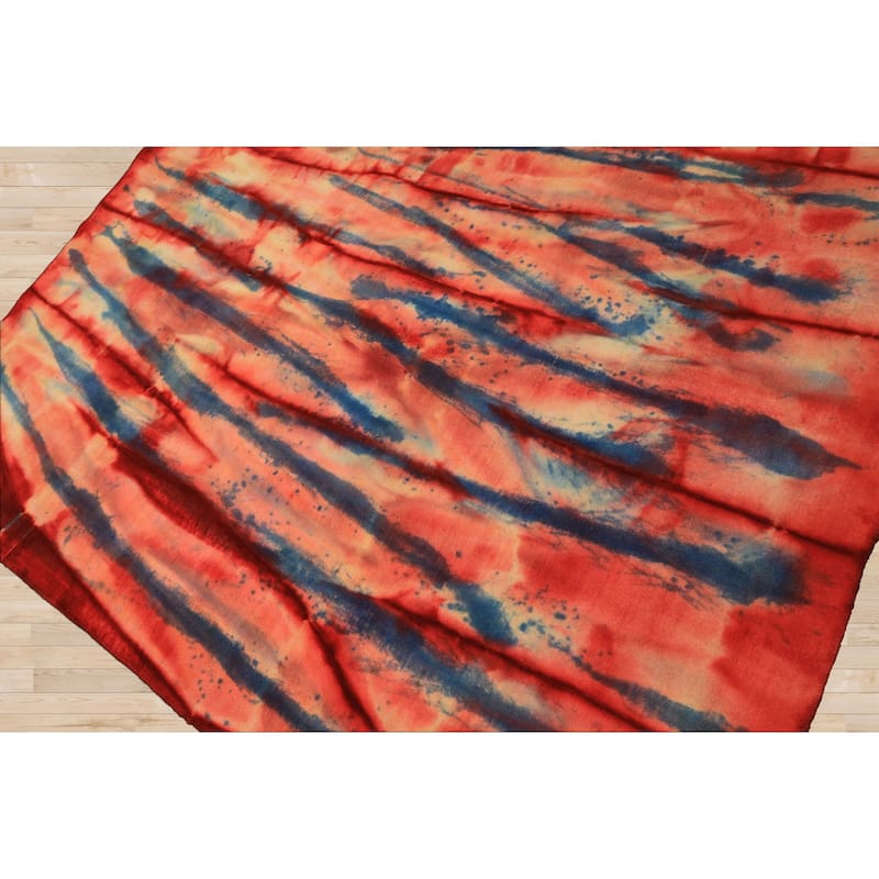 5'5''x7'9'' Hand Knotted Wool Red Tibetan Modern& Contemporary Boho Rug - 5' 5'' x 7' 9''