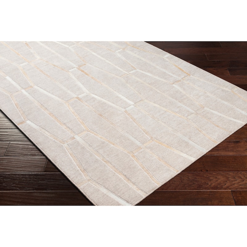 Shamita Handmade Modern Farmhouse Hair-on-hide Area Rug