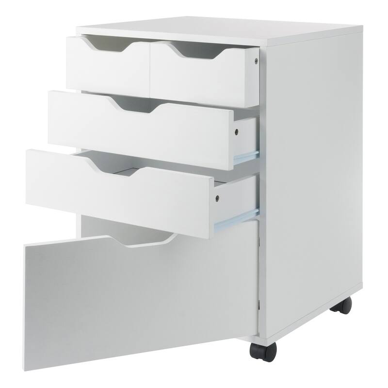 Halifax Bins & Drawers Storage Mobile Cabinet, White