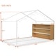 preview thumbnail 9 of 16, Full Size Metal Bed House Bed Frame with Shelves and Lights, White