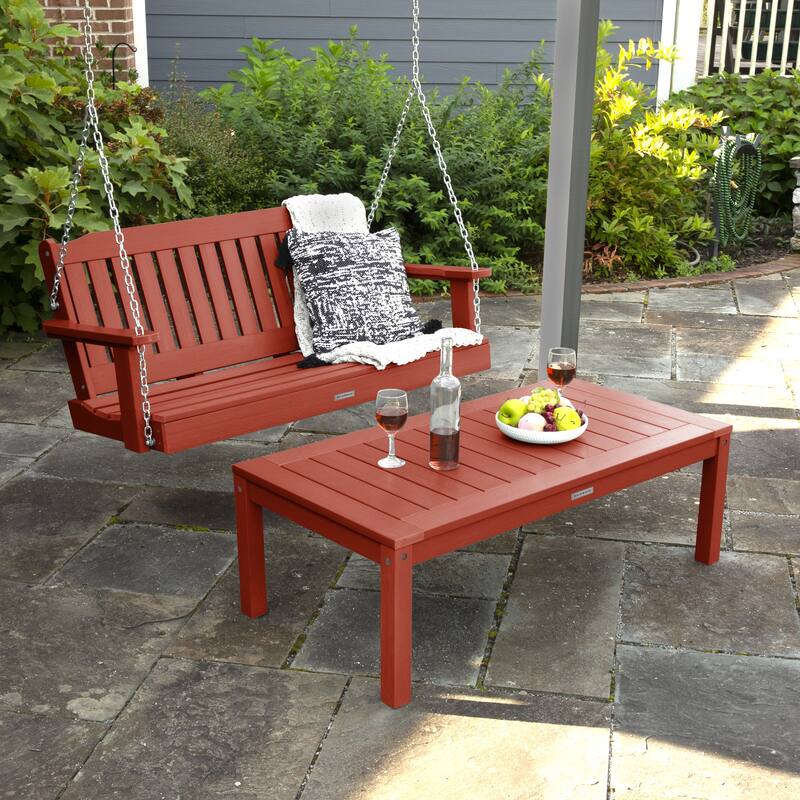 HIGHWOOD Lehigh 4-Foot Porch Swing and Coffee Table