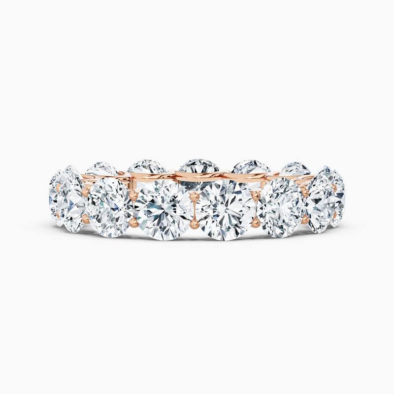 Auriya 14k Gold Round Lab Grown Diamond Eternity Band 2.10 - 9.75 ct. tw. (F-G, VS) - 6.00 ct. wt. - 7.5 - Rose