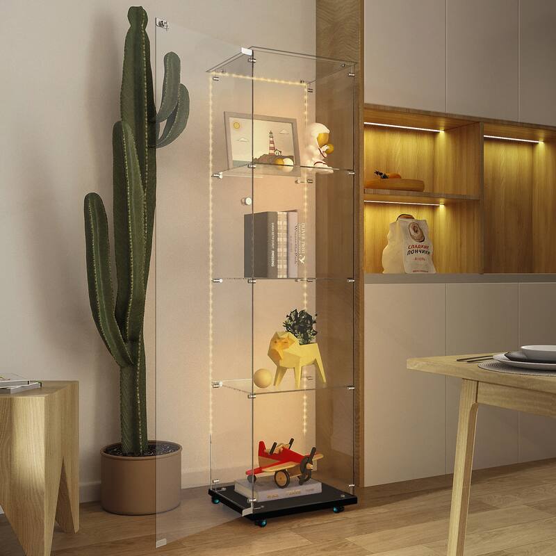 Versatile Tempered Glass Cabinet with Advanced Features for Various Spaces