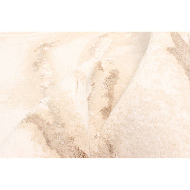 ECARPETGALLERY Machine Made Dove Ivory Area Rug
