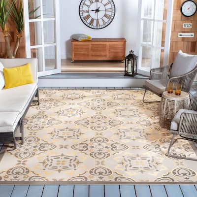 SAFAVIEH Courtyard Ragnhild Indoor/ Outdoor Waterproof Patio Backyard Rug