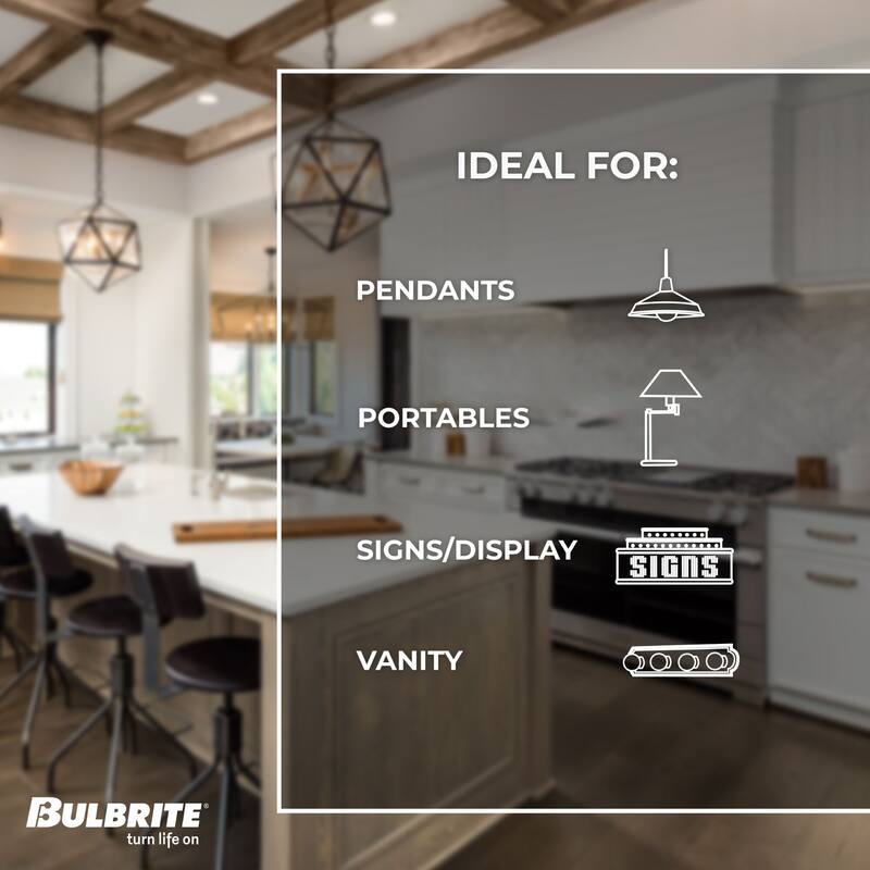 Bulbrite LED Filament Pack of (4) 13 Watt Dimmable ST18 Light Bulbs with a Clear Finish and Medium (E26) Base - 2700K