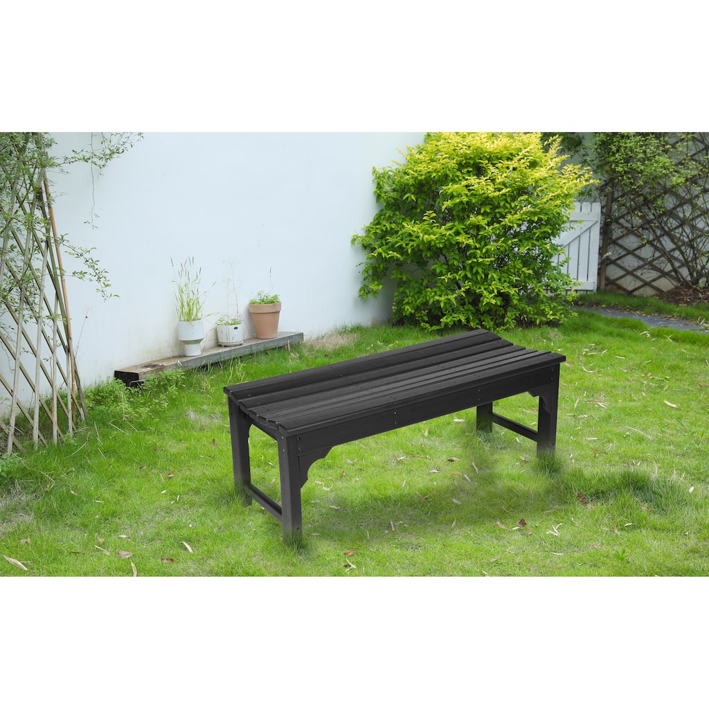 Backless Hdpe Adirondack Bench With Wood Texture (Excluding the table)