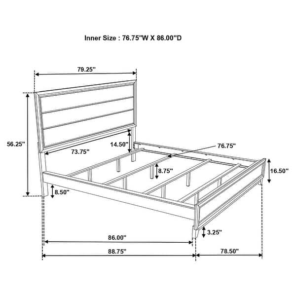 dimension image slide 2 of 47, Watson Transitional Panel Grey Oak Bedroom Set