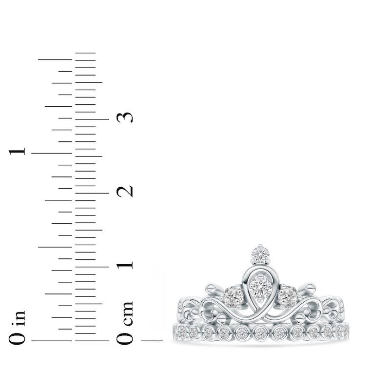 1/4ct TDW Diamond Crown Ring in 10K Gold for Women