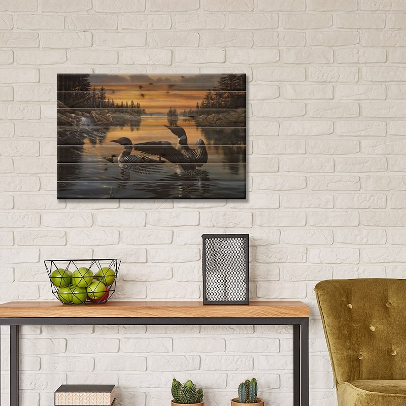 Northern Silence Print On Wood by Derk Hansen - Multi-Color