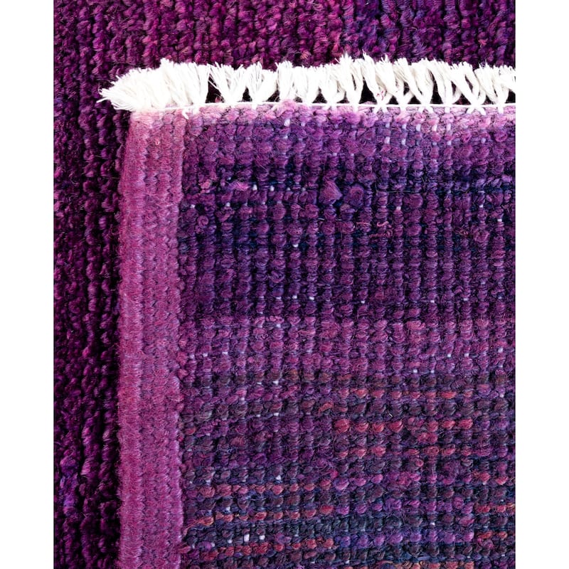 Overdyed One-of-a-Kind Hand-Knotted Area Rug - Purple - 3' 9" x 6' 1"