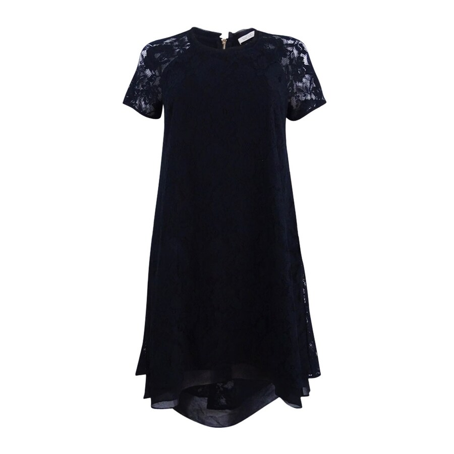 black trapeze dress