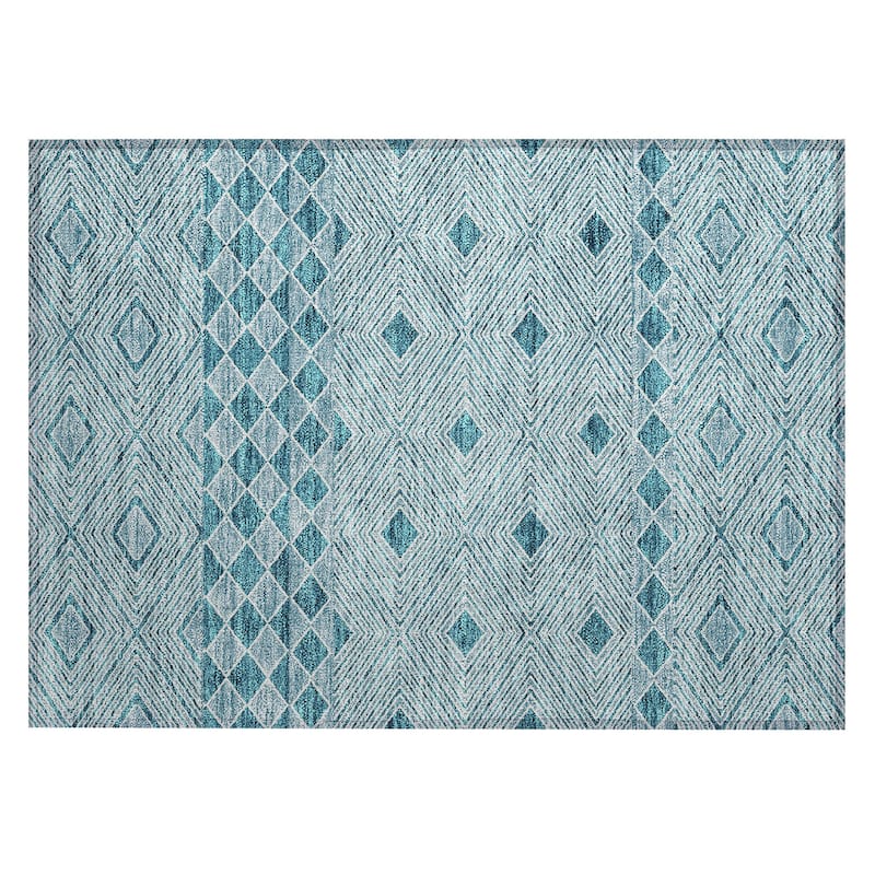 Machine Washable Indoor/ Outdoor Chantille Moroccan Boho Rug