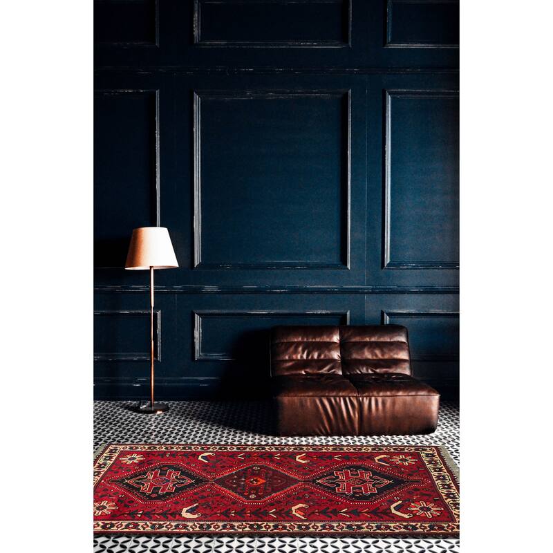 ECARPETGALLERY Hand-knotted Melis Vintage Red Wool Rug - 3'4 x 5'2