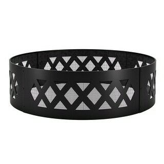 Shop Regal Flame 37 5 Home Garden Backyard Heavy Duty Crossweave Campfire Fire Pit Ring On Sale Overstock 30488852