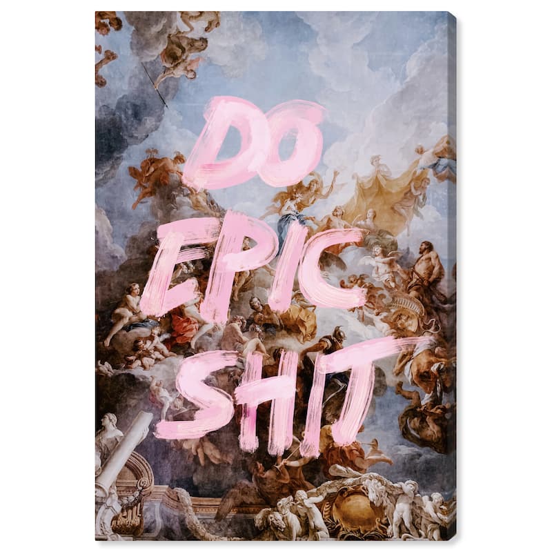 Wynwood Studio Canvas Fashion and Glam Do Epic Pink and Pastel Pink Modern & Contemporary Wall Art Canvas Print